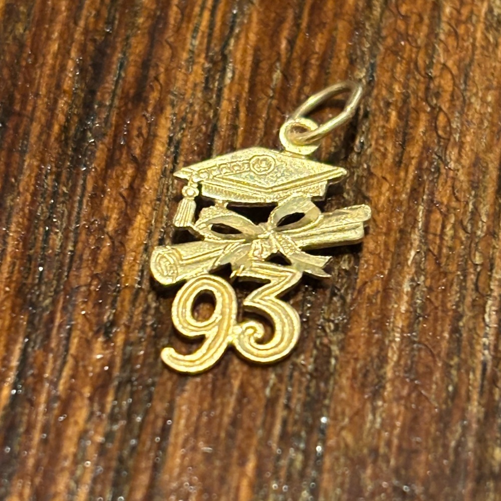 14k Gold Graduation Pendant Charm